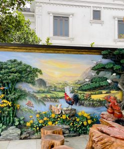 Tranh Đắp Nổi Xi Măng, Tranh Tường Nghệ Thuật Quảng Ninh